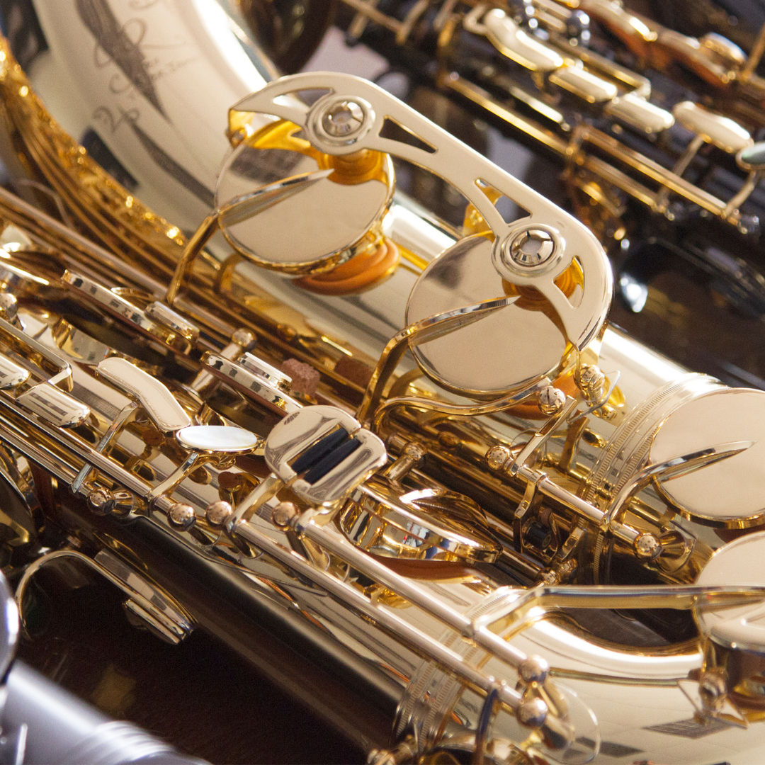 close up of saxophone